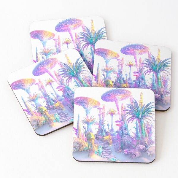 Item preview, Glowing Alien Landscape with Surreal Plants designed and sold by PixelReverb.