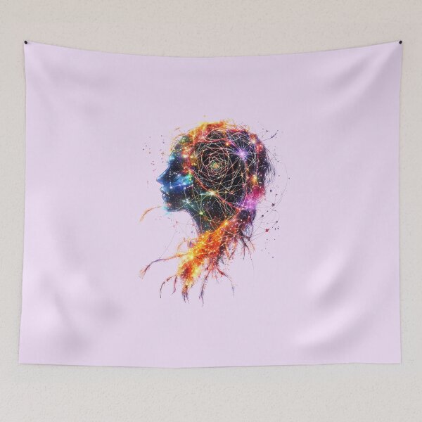 Item preview, Neon Cosmic Dreamcatcher with Web Network designed and sold by PixelReverb.