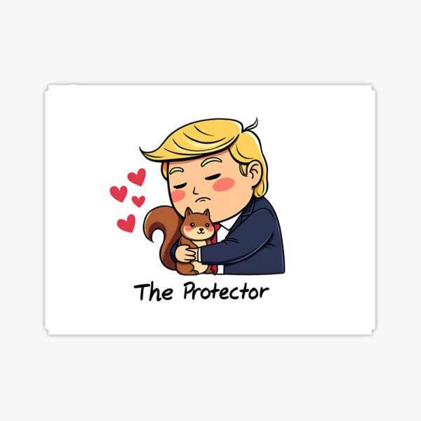Item preview, Trump The Protector - Peanut the Squirrel (PNut) designed and sold by Babush-kat.
