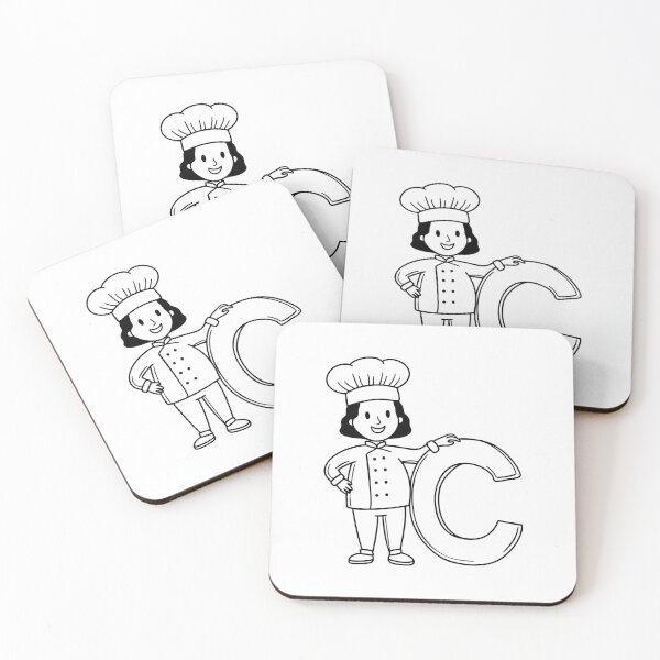 Item preview, Illustration of a Chef Beside Letter C designed and sold by rasagamastore.