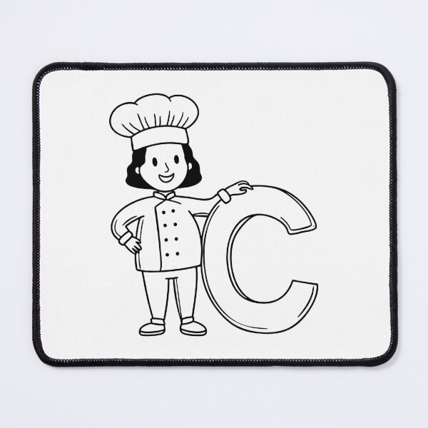 Item preview, Illustration of a Chef Beside Letter C designed and sold by rasagamastore.