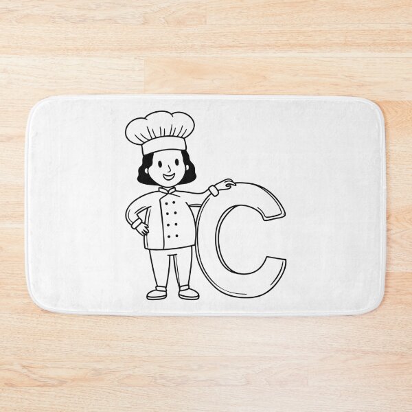 Item preview, Illustration of a Chef Beside Letter C designed and sold by rasagamastore.