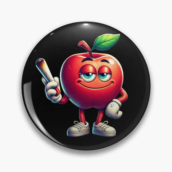 Item preview, Chill Apple Cartoon Smoking Marijuana Vibes designed and sold by mkzmerch.
