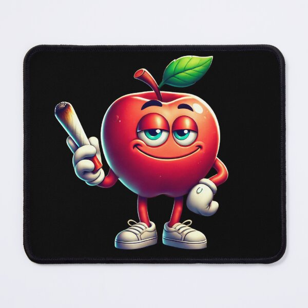 Item preview, Chill Apple Cartoon Smoking Marijuana Vibes designed and sold by mkzmerch.