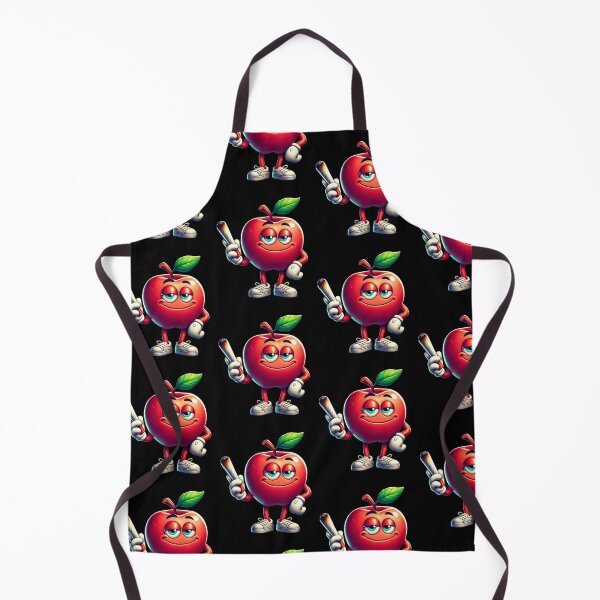 Item preview, Chill Apple Cartoon Smoking Marijuana Vibes designed and sold by mkzmerch.