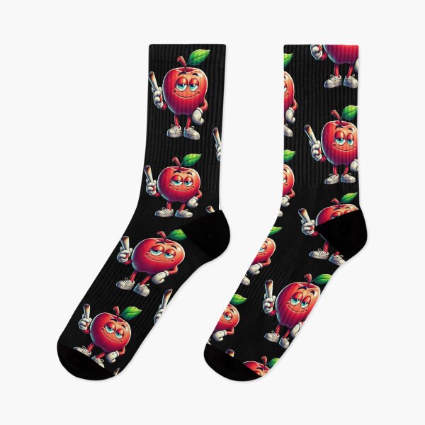 Item preview, Chill Apple Cartoon Smoking Marijuana Vibes designed and sold by mkzmerch.