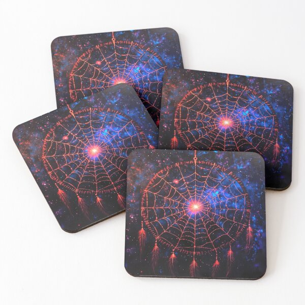 Item preview, Neon Dreamcatcher with Cosmic Galaxy Background designed and sold by PixelReverb.