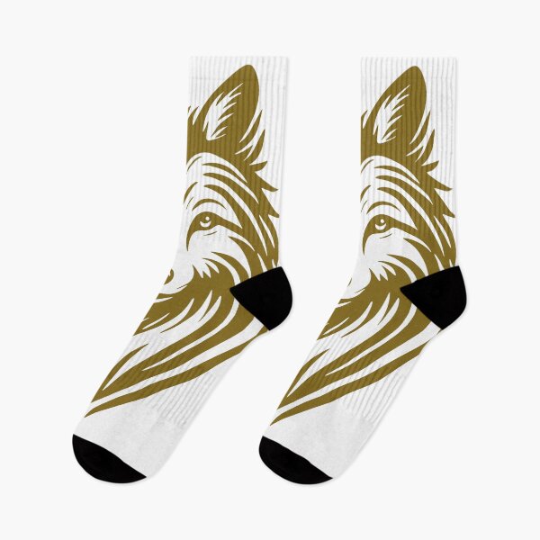 Item preview, Golden Minimalist Wolf Silhouette, Unique designed and sold by villacreativa.