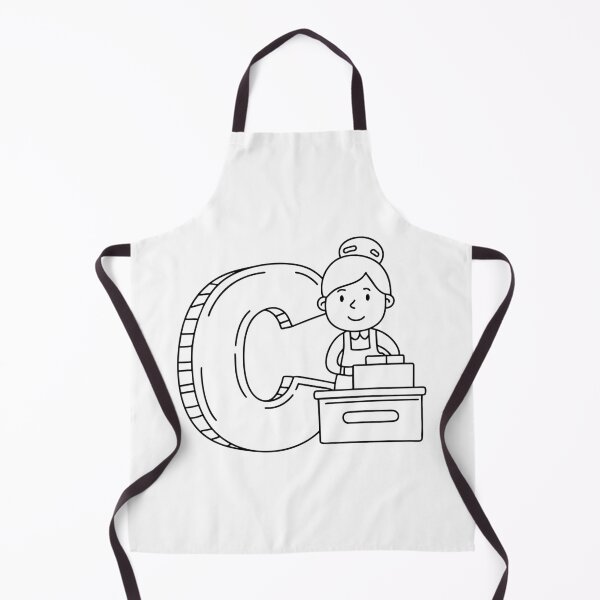 Item preview, Illustration of a Female Cashier Beside Letter C designed and sold by rasagamastore.