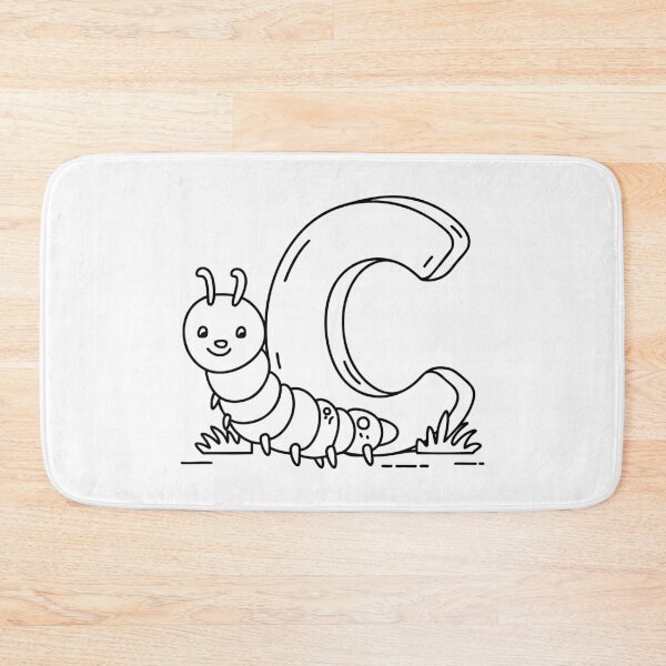 Item preview, Illustration of a Caterpillar Beside Letter C designed and sold by rasagamastore.
