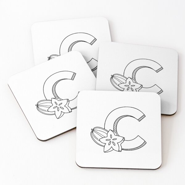 Item preview, Illustration of a Carambola Beside Letter C designed and sold by rasagamastore.