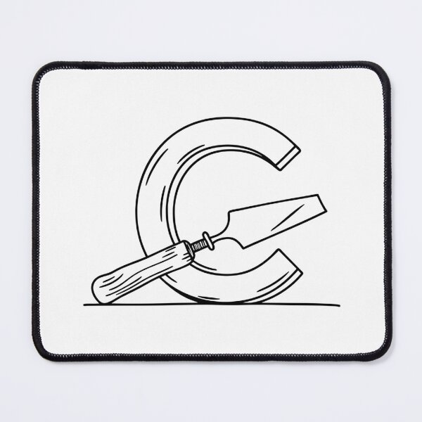 Item preview, Illustration of a Chisel Beside Letter C designed and sold by rasagamastore.