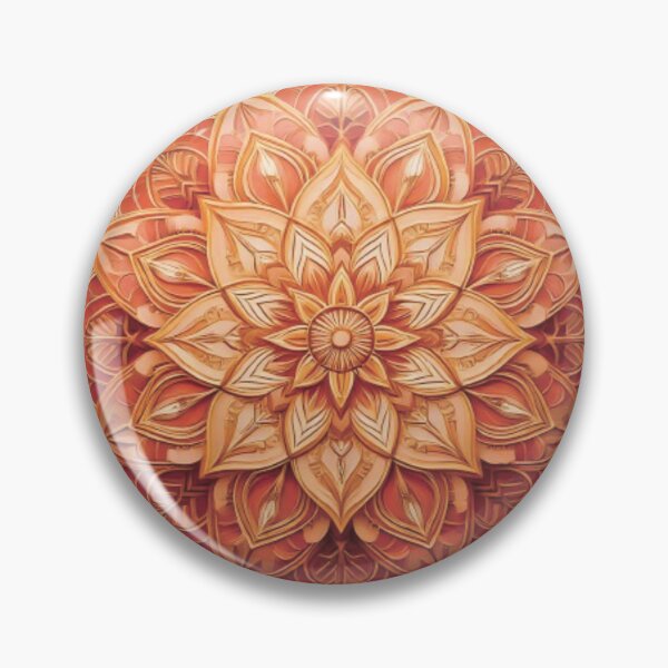 Item preview, Lucky orange - gold gradient  mandala pattern. designed and sold by Trianglegreen.