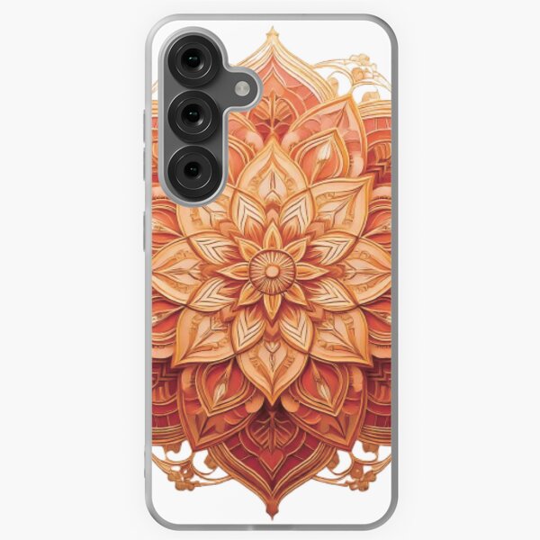 Item preview, Lucky orange - gold gradient  mandala pattern. designed and sold by Trianglegreen.