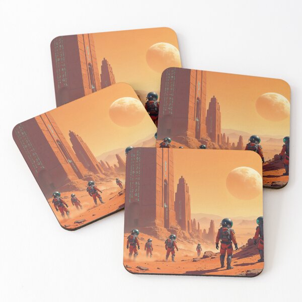 Item preview, futuristic desert city, scifi designed and sold by Mauswohn.