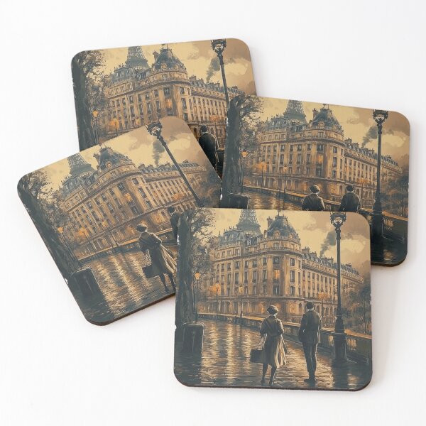 Item preview, Vintage Parisian Stroll – Collector's Poster designed and sold by pixal-shop.
