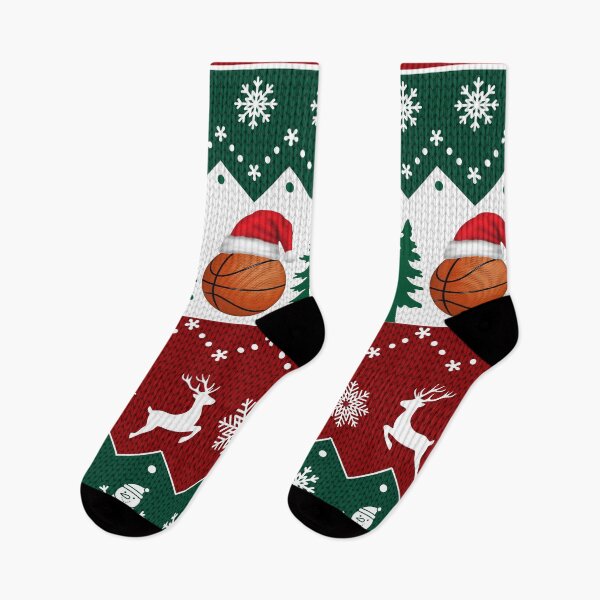Item preview, Basketball Santa Basketball Tree Christmas and Snow Sleamless designed and sold by BeebooDesign.