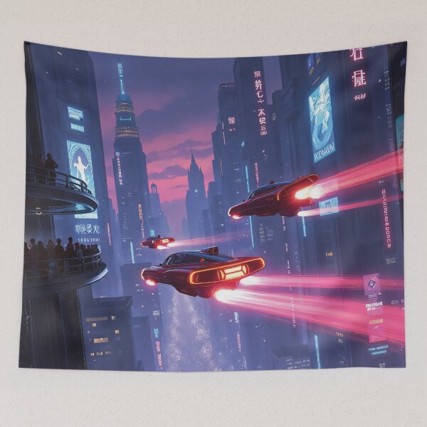 Item preview, flying cyberpunk cars in the future designed and sold by Mauswohn.