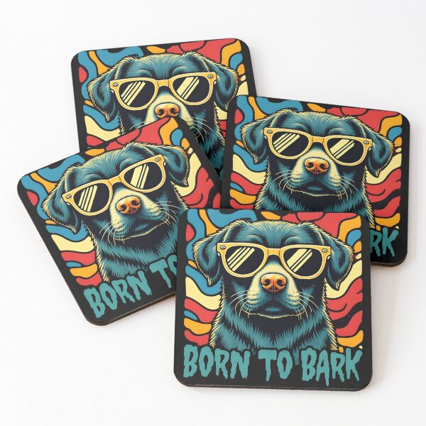 Item preview, Born to Bark: Retro Cool Dog with Sunglasses designed and sold by TotemTrovia.
