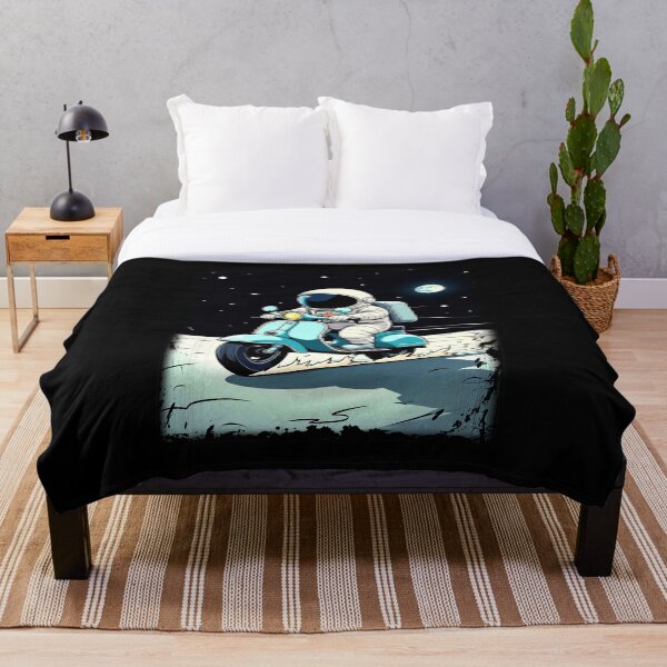Artikelvorschau, LUNAR SCOOTERIST - Lustige 2D-Cartoon eines Astronauten auf einem Scooter auf dem Mond entworfen und verkauft von Coffee Partee.
