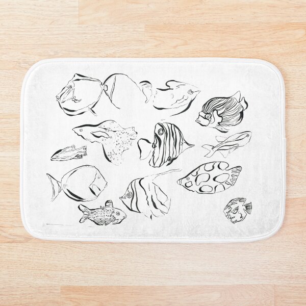 Item preview, Black and white fish drawing designed and sold by hlclarkillo.