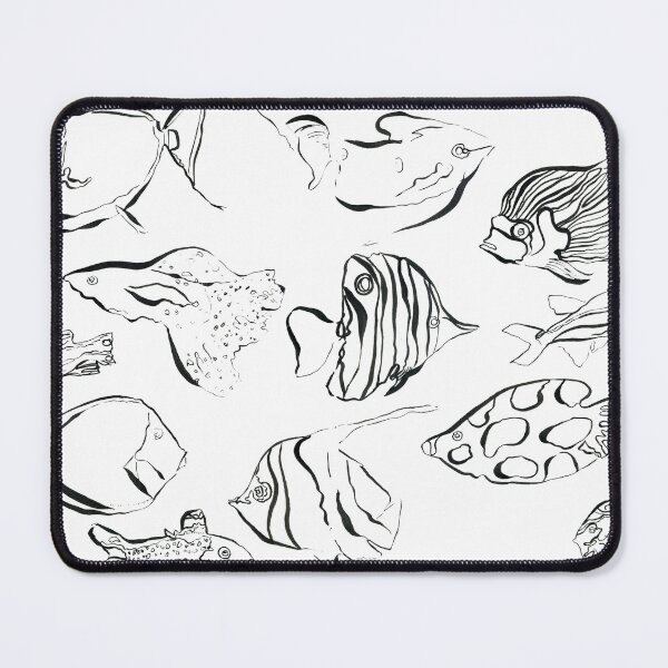 Item preview, Black and white fish drawing designed and sold by hlclarkillo.