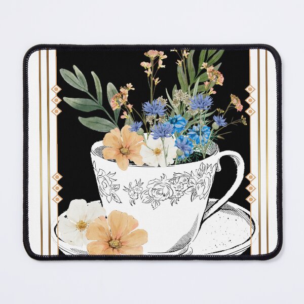 Item preview, Floral tea cup romanian folk traditional pattern designed and sold by Little Miss Bee.
