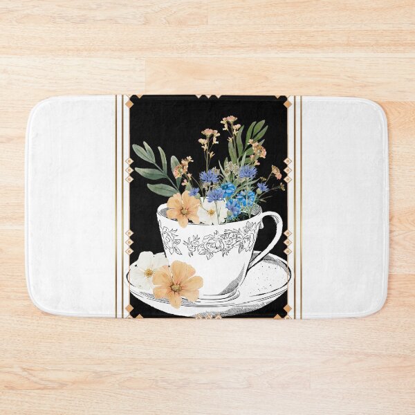 Item preview, Floral tea cup romanian folk traditional pattern designed and sold by Little Miss Bee.