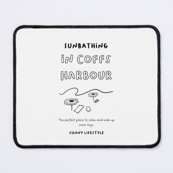 Item preview, Sunbathing in Coffs Harbour | Cute Beach Scenery Illustration designed and sold by RM-Journey.
