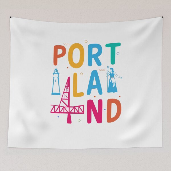 Artikelvorschau, Portland Souvenir Kinder Männer Frauen Skyline Oregon Portland entworfen und verkauft von DSWShirts.