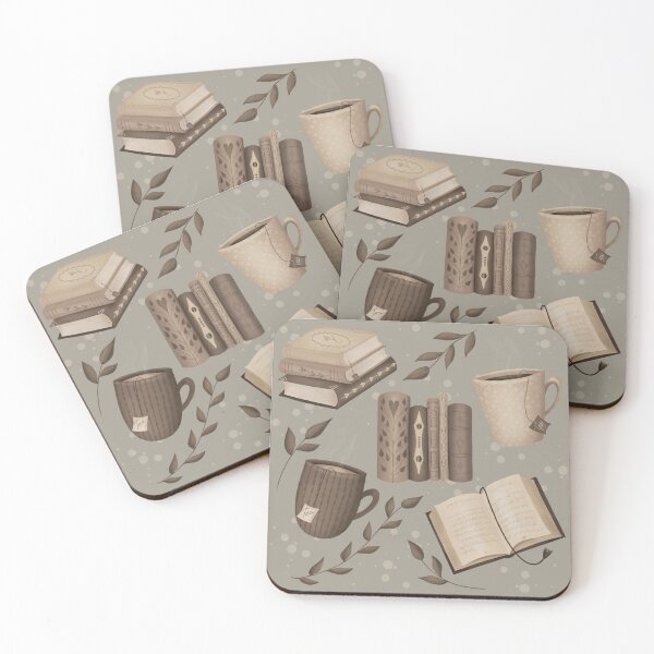 Item preview, Book Lovers Pattern in Rusty Tones designed and sold by AnnikaisDrawing.