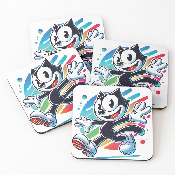 Item preview, Colorful Cartoon Cat Felix Illustration – Playful Character Design designed and sold by Gold Turtle  Lina.