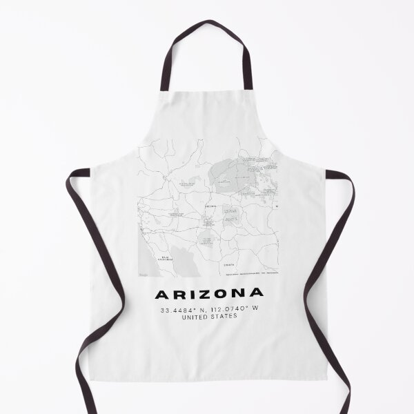Item preview, Minimalist Arizona Map Art - Black and White Coordinates Design designed and sold by RM-Journey.