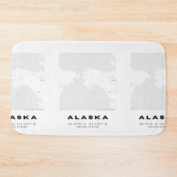 Item preview, Minimalist Alaska Map Art - Black and White Coordinates Design designed and sold by RM-Journey.