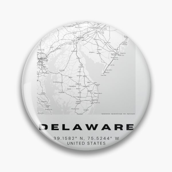 Item preview, Minimalist Delaware Map Art - Black and White Coordinates Design designed and sold by RM-Journey.