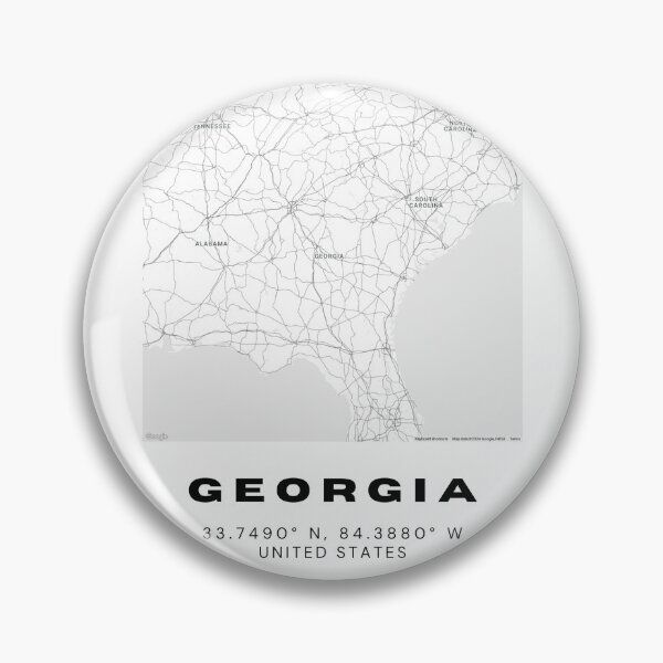 Item preview, Minimalist Georgia Map Art - Black and White Coordinates Design designed and sold by RM-Journey.
