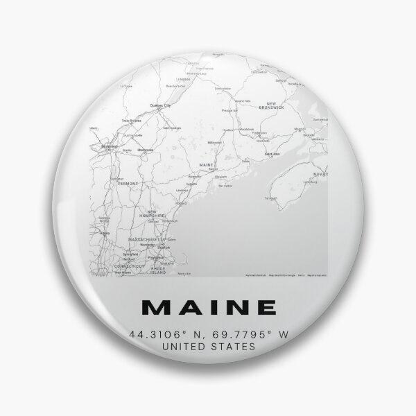 Item preview, Minimalist Maine Map Art - Black and White Coordinates Design designed and sold by RM-Journey.