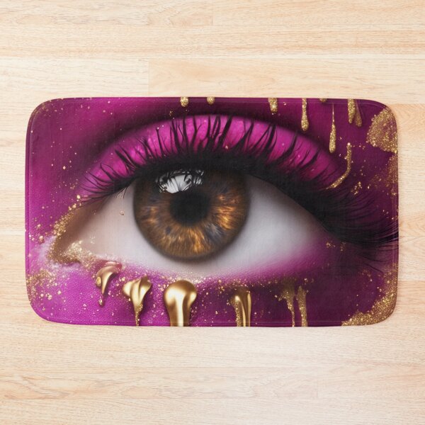 Item preview, Deep Pink and Gold Artistic Eye Design designed and sold by Sanskrati.