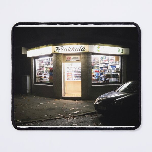 Item preview, Nostalgic Trinkhalle at night in the Ruhr area designed and sold by Ruhrpott2024.