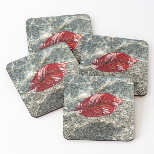 Item preview, Autumnal Bijou - Floating Red Cherry Leaf and Sun Sparkles designed and sold by Georgia Mizuleva.
