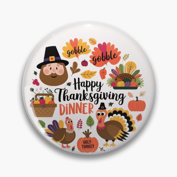 Item preview, Happy Thanksgiving wishes Turkey designed and sold by AnimalsDH305.