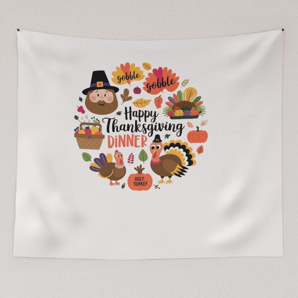 Item preview, Happy Thanksgiving wishes Turkey designed and sold by AnimalsDH305.