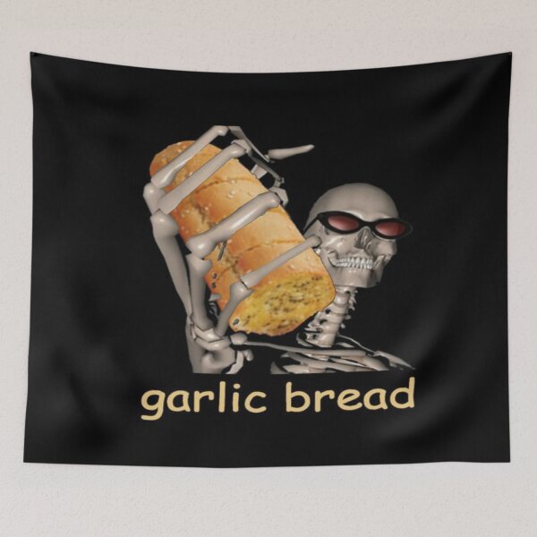 Item preview, Garlic bread skeleton meme designed and sold by Shrewd Mood.
