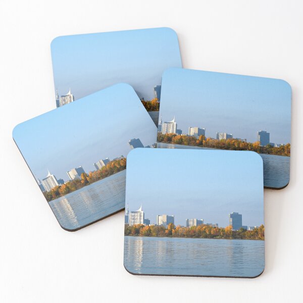 Item preview, Vienna Donau city  and blue Donau river,autumn season  designed and sold by goceris.
