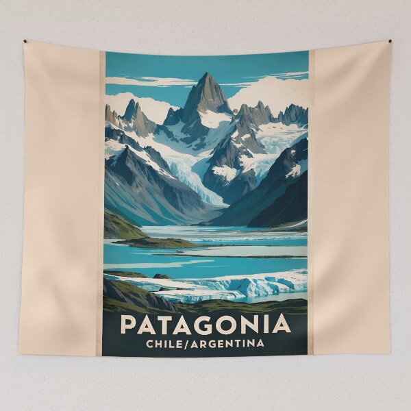 Item preview, Vintage Patagonia Illustration | Wilderness-Inspired Wall Art designed and sold by Ceemko's Vintage Corner.
