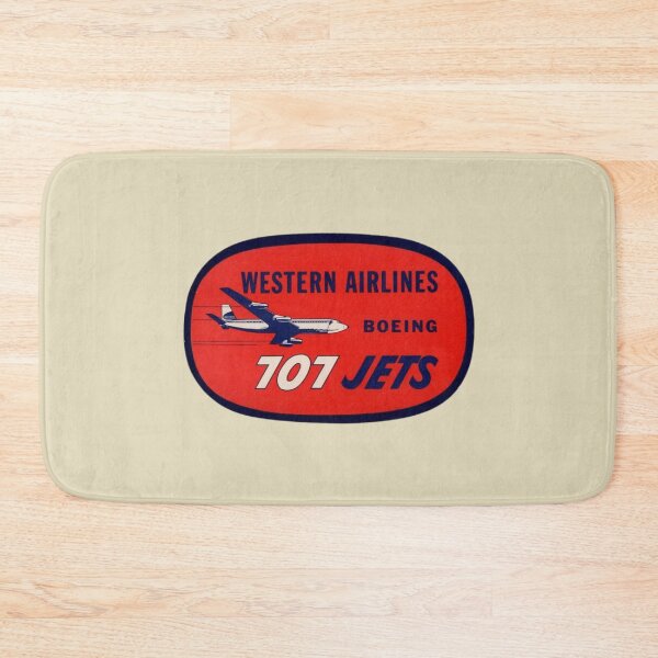 Item preview, Vintage Western Airlines Boeing 707 Jets Label designed and sold by FutureTraveller.
