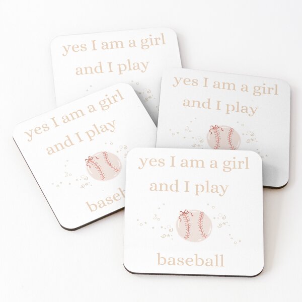 Item preview, Yes I am a girl and I play baseball  designed and sold by Daintywear.
