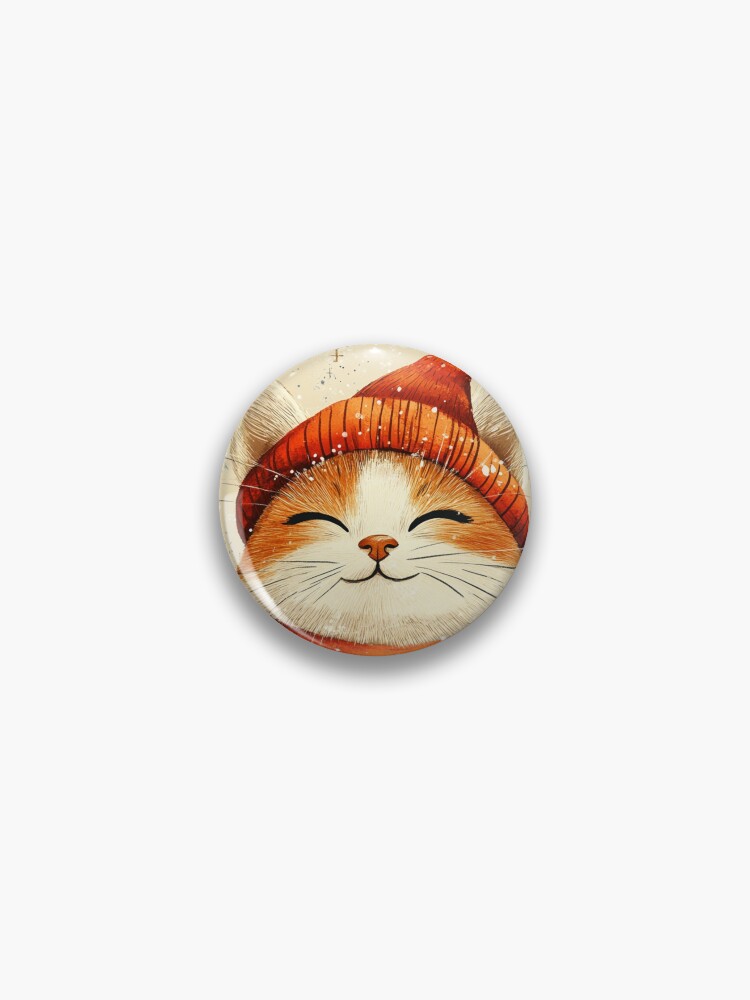 Thumbnail 1 of 3, Pin, Christmas Cat designed and sold by Patricks-Art.