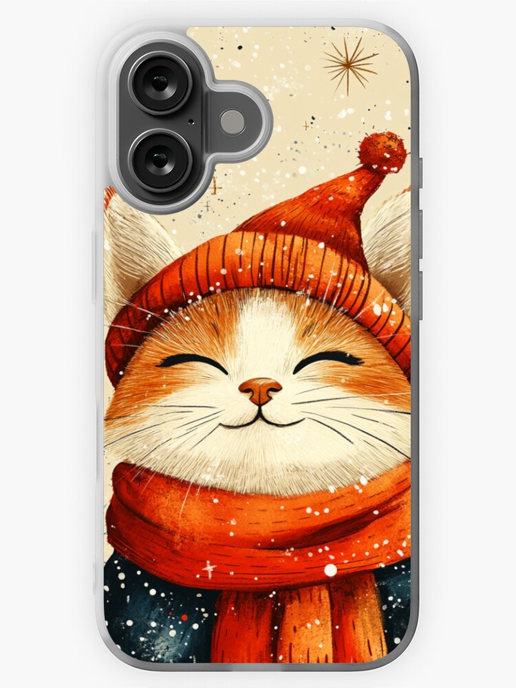 Thumbnail 1 of 5, iPhone Case, Christmas Cat designed and sold by Patricks-Art.