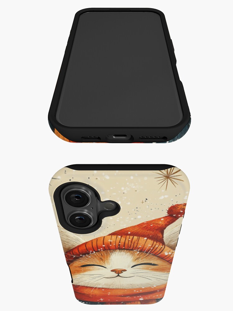 Thumbnail 3 of 4, iPhone Case, Christmas Cat designed and sold by Patricks-Art.
